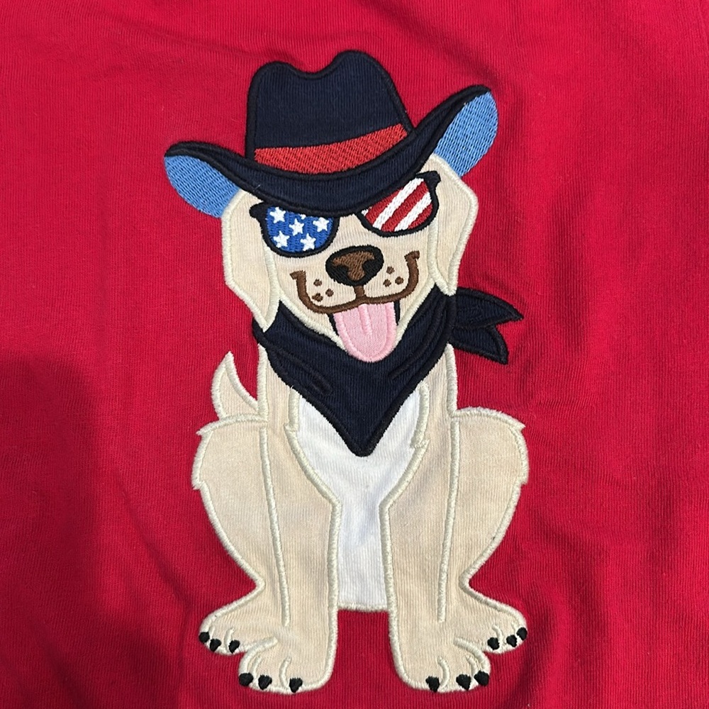 Gymboree Toddler Boy Dog Cowboy Patriotic Shirt - Picture 3 of 4